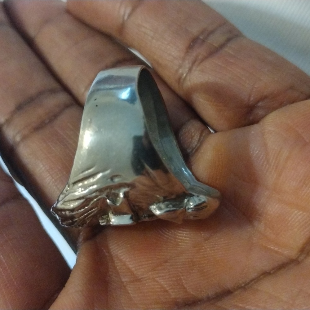 Harley-Davidson Twin Eagle Head Stainless Steel Ring - Picture 9 of 10